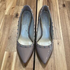 Jessica Simpson Nude Studded Pumps